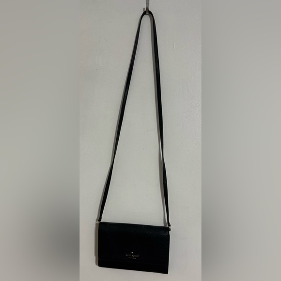 Kate Spade Harlow Black Leather Wallet On A String Crossbody Like New! - Picture 3 of 14